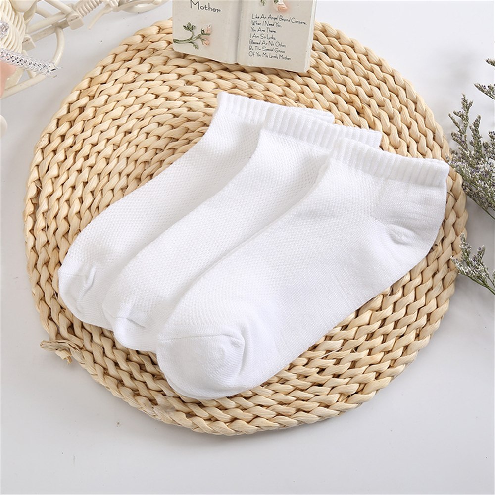 Women Soft Breathable Cotton Socks Unisex Solid White Gray Black Socks Mesh Ankle Socks Thin Boat Summer Meias Couples' socks