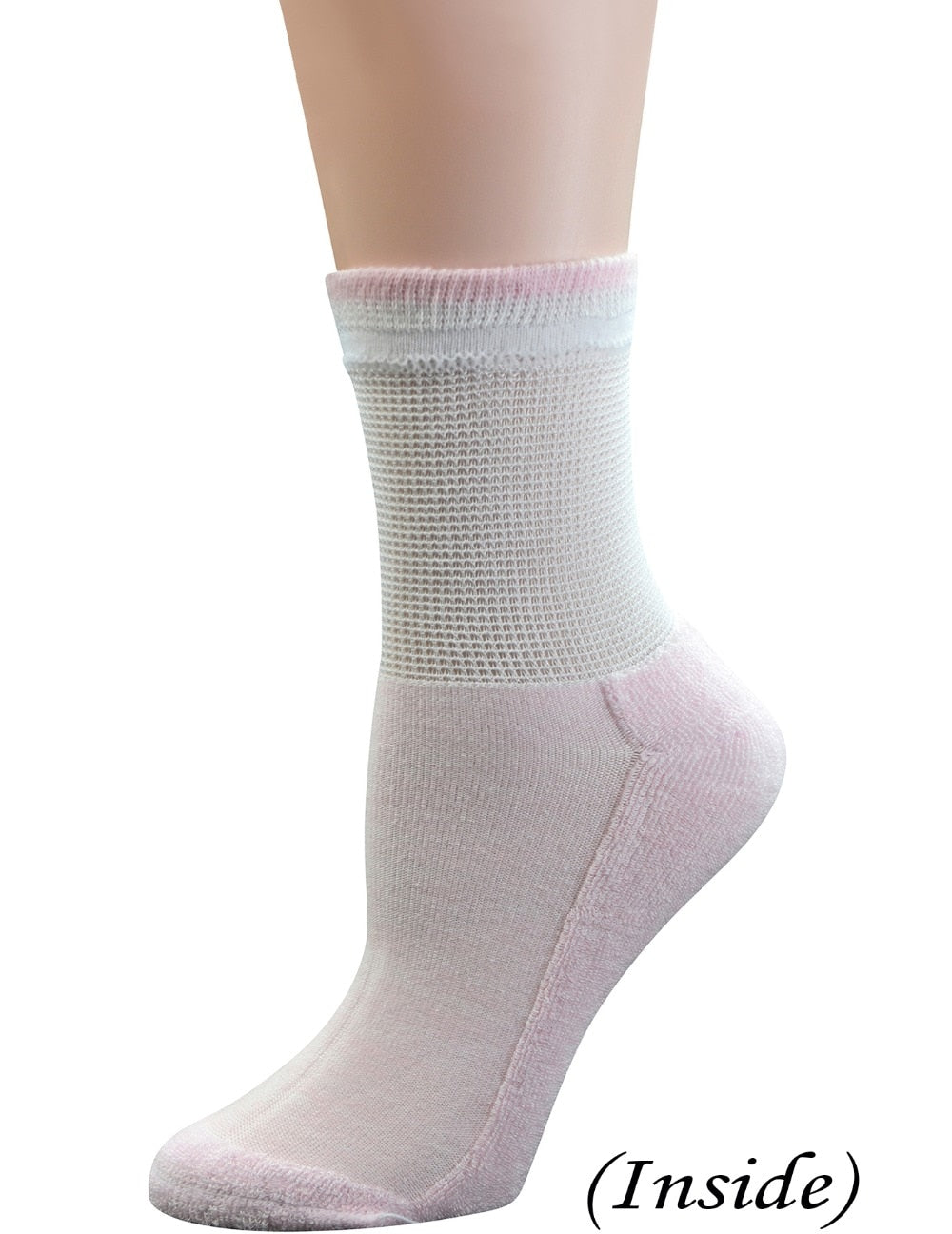 Women's 6 Pairs Bamboo Diabetic Ankle Socks with Non-Binding Top And Cushion Sole,L Size(Socks Size:9-11)