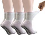 Women's 6 Pairs Bamboo Diabetic Ankle Socks with Non-Binding Top And Cushion Sole,L Size(Socks Size:9-11)