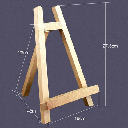 Wood A-Frame Mini Table Easels 11inch Triangle Easel Foldable Tabletop Photo Display Stand Card Holder Painting Art Supply