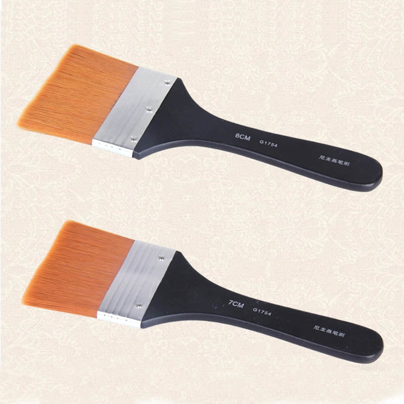 Wooden Acrylic Paint Brushes Nylon Oil Painting Brush Art Supplies Easy To Clean Art Paint Brushes Watercolor Oil Tool