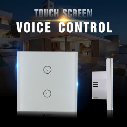 Work with Amazon Alexa Google home  Smart Wi-Fi  Glass Panel 110~240V  EU   Touch Light wall Switch tuya app for smart home