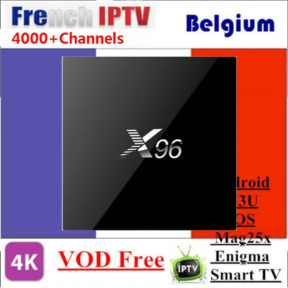 X96 With 1 Year IPTV French Belgium IPTV box Arabic IPTV box Linux System IPTV box Set Top Box MAG254 Better than Neotv QHDTV