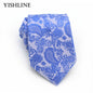 XKB 8CM Classic 100% Silk Men's Tie Fashion Neckties Blues Navy Blue Ties Geometric Men Cravat Business Wedding Party Gravatas