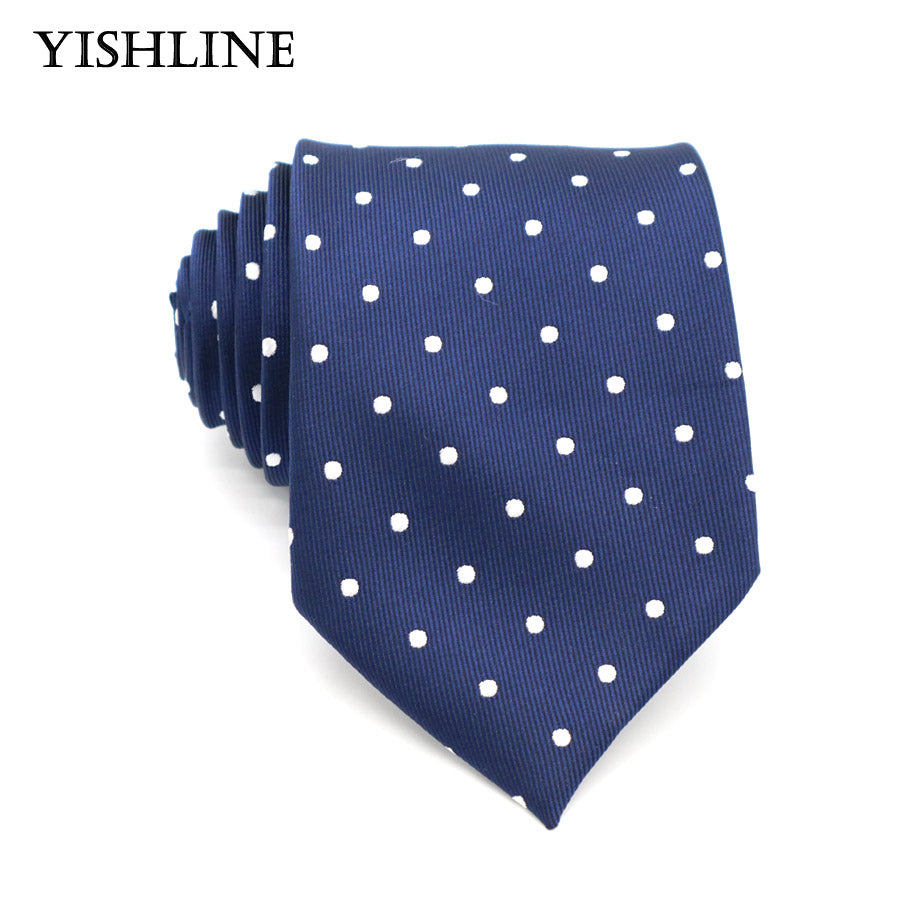 XKB 8CM Classic 100% Silk Men's Tie Fashion Neckties Blues Navy Blue Ties Geometric Men Cravat Business Wedding Party Gravatas