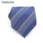 XKB 8CM Classic 100% Silk Men's Tie Fashion Neckties Blues Navy Blue Ties Geometric Men Cravat Business Wedding Party Gravatas