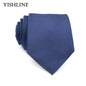 XKB 8CM Classic 100% Silk Men's Tie Fashion Neckties Blues Navy Blue Ties Geometric Men Cravat Business Wedding Party Gravatas