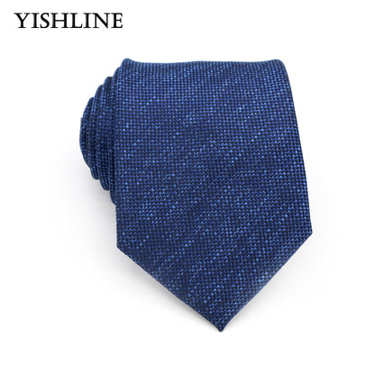 XKB 8CM Classic 100% Silk Men's Tie Fashion Neckties Blues Navy Blue Ties Geometric Men Cravat Business Wedding Party Gravatas