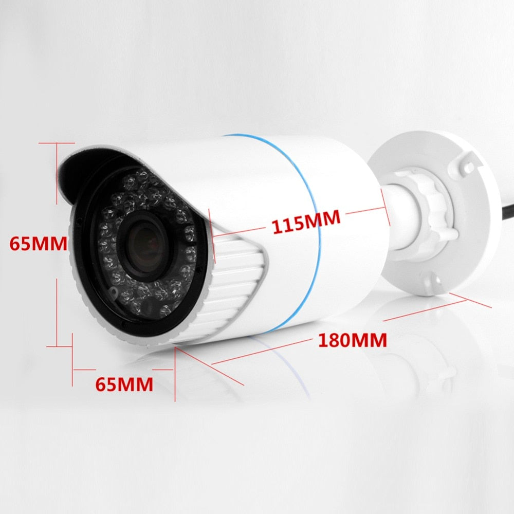 XMEYE H.265 H.264 4MP IP Camera POE Outdoor Bullet CCTV Security Camera High Resolution HI3516D + 1/3'' OV4689,IR Range 20M