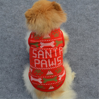 XS/S/M/L Pet Dog Clothes Christmas Costume Cute Cartoon Clothes For Small Dog Cloth Costume Dress Xmas apparel for Kitty Dogs P2