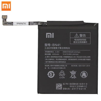 Xiao Mi BN41 Phone Battery For Xiaomi Redmi Hongmi Note 4 / Note 4X MTK Helio X20 4000mAh Original Replacement Battery + Tool