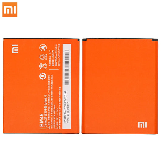 Xiao Mi Original BM45 Mobile Phone Battery For Xiaomi Redmi Note 2 Hongmi Note2 Replacement Batteries Real Capacity 3020mAh