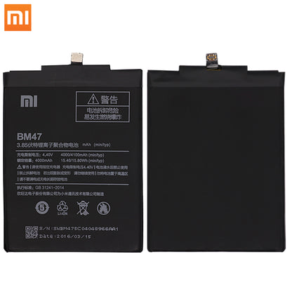 Xiao Mi Original  Redmi 3S Battery BM47 High Quality Large Capacity 4000mAh Battery Replacement For Redmi 3X 4X Hongmi 3 S 4 X