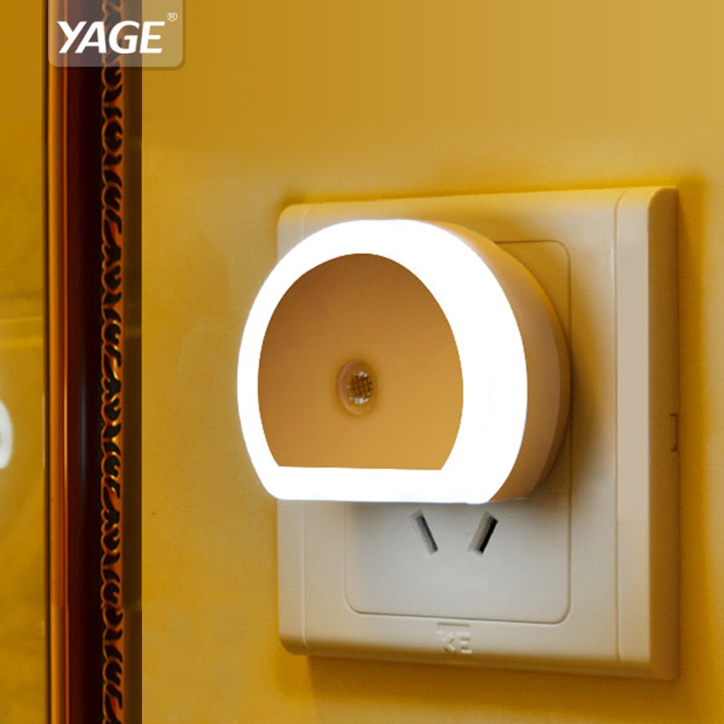 YAGE LED Night Light with Dual USB Port 5V 1A Light Energy Saving Aperture Light Home Lighting Plug-in Wall Lamp Socket Lamp