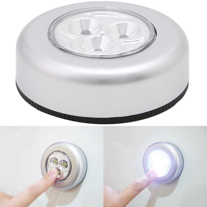 YAM 3 LED Touch Light Push Lamp Night Light Car Home Wall Camping Battery Powered Closet Corridor Cabinet Induction Lamp