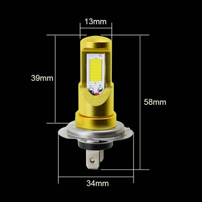 YCCPAUTO Car Front Fog Lights DRL Daytime Running Light H7 LED Bulbs High Power COB 2000LM White Yellow/Amber Auto H 7 Lamp 2Pcs