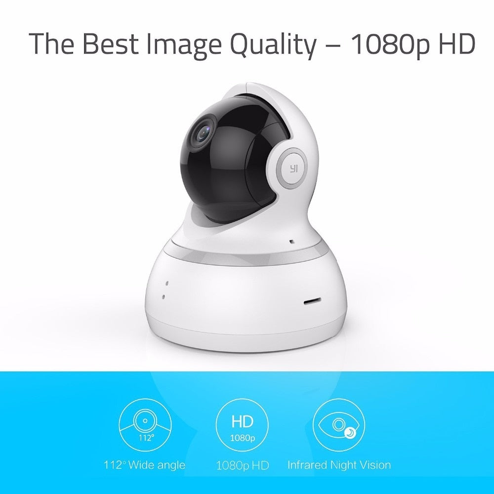 YI 1080P Dome Camera Night Vision International Version Pan/Tilt/Zoom Wireless IP Security Surveillance YI Cloud Available