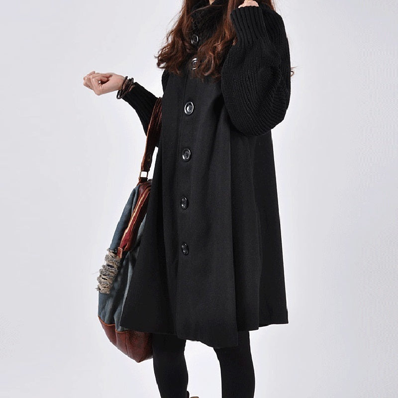 YOCALOR Long Female Jacket Overcoat Cloak Windbreaker Loose Winter Wool Coat Women Autumn Manteau Femme Hiver Cape Warm Tweed