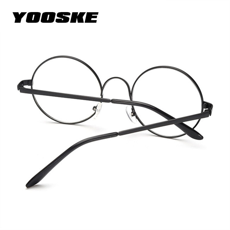 YOOSKE Women Round Glasses Frames Glasses With Clear Lens Men Optical Spectacle Frame Transparent Glasses For Harry Potter