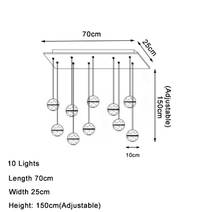 Youlaike Luxury Modern Chandelier Lighting Large Staircase LED Crystal Light Fixtures Polished Steel Hanging Lustre Cristal