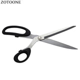 ZOTOONE Scissors For Fabric 10inch Tailor's Scissors Stainless Steel Scissor Sewing Tool Clothing High-end Black Tijeras Costura