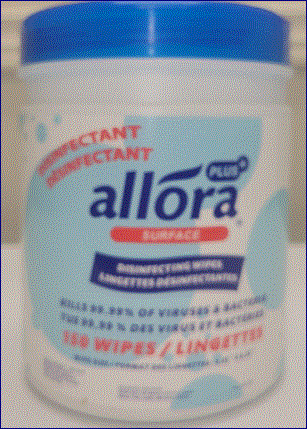 Allora plus Surface Disinfecting Wipes Kills 99.99% 150 wipes