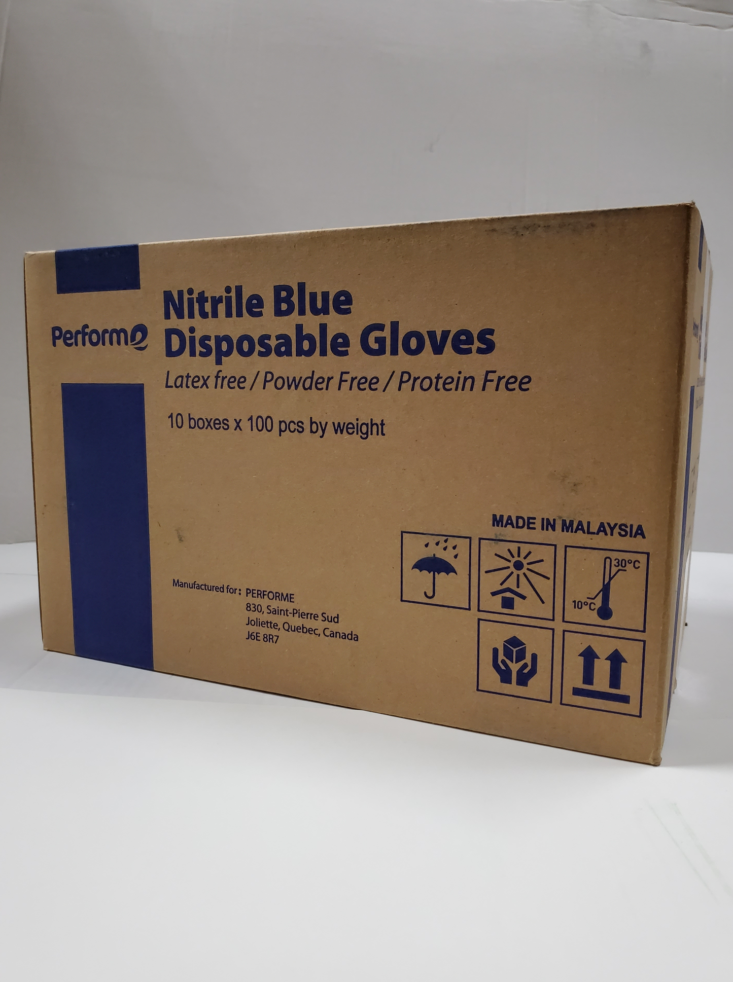 Nitrile Blue Medical Grade Disposable Glove Latex Free Powder Free Protein Free 100 Gloves/Box