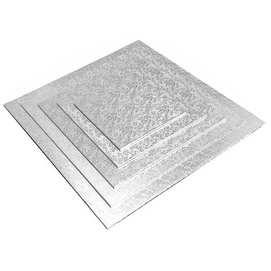 Cake Boards square Foil wrapped corrugated each 10