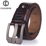 cowhide genuine leather belts for men brand male pin buckle jeans cowboy Mens Belt Luxury Designer High Quality Leather belt men