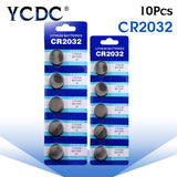 cr2032 cr2016 cr2025 cr2330 cr2430 cr2450 cr 2032 10Pcs/2Pack 3V Lithium Button Coin Cell Battery For Watch Calculator Tea Light