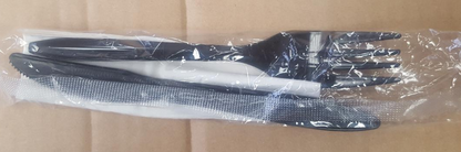 Cutlery Kit   500 Sets, 8/L Individual Pack, Knife, Fork, Napkin, Black