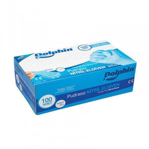 Dolphin Medical Grade Nitrile Disposable Gloves  Powder Free Blue 100/Box