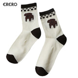 efero 1pair Socks for Women Cartoon Pattern 3D Casual Art Socks Female Low Cut Ankle Cotton Blends Socks Short Meias Chaussettes
