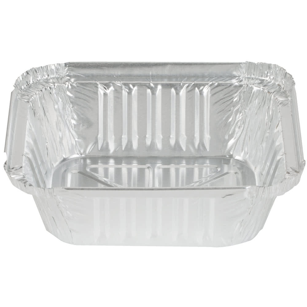 Foil Rectangular Container 1lb 5.5" x 4.5" x 1.75" 1000pcs. CURBSIDE PICK UP AVAILABLE