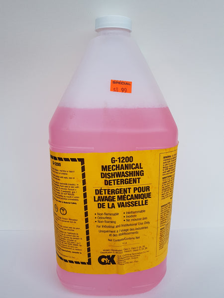 G-1200 liquid Mechanical Dishwashing Detergent 4x4L CURBSIDE PICK UP AVAILABLE