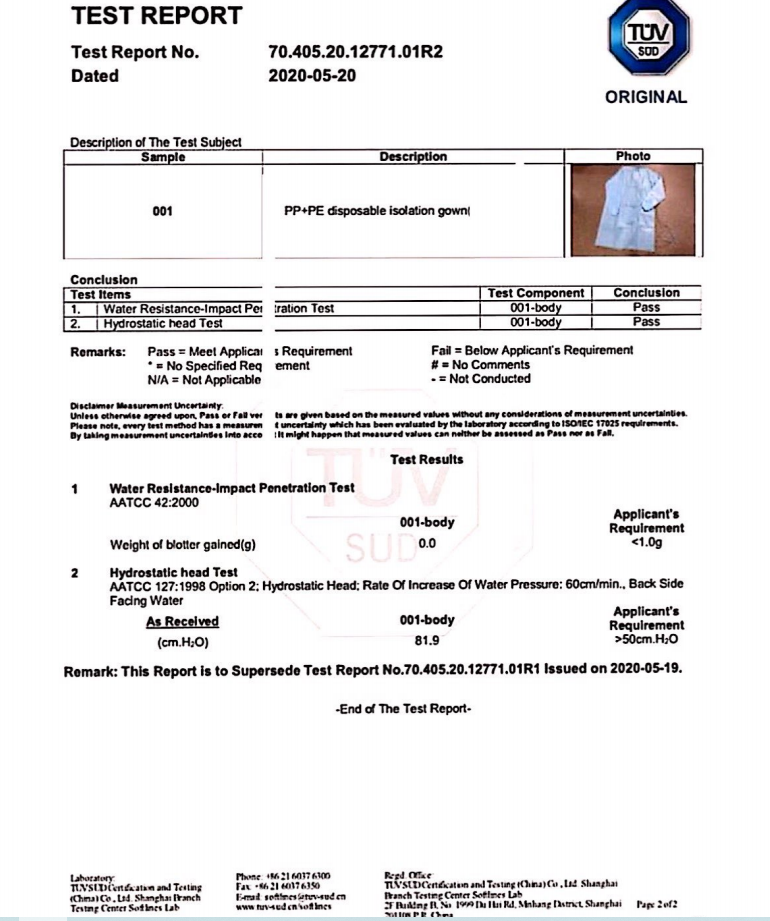 Isolation Gowns Level 2 Each SMS Universal size. CURBSIDE PICK UP AVAILABLE