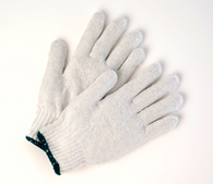 Poly/Cotton String Knit Gloves - Bleached White Sold by 12 pairs CURBSIDE PICK UP AVAILABLE