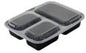 Plastic Container with lid - 3compartment Square Plastic Container with lid - 33oz 150/cs.