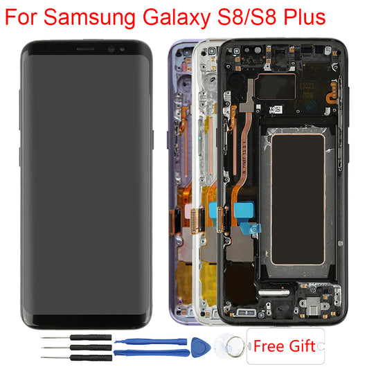 Original Super Amoled S8 Display For Samsung Galaxy S8 Plus LCD Screen With Frame Galaxy S8 Plus G950F G955F Burn Shadow LCD