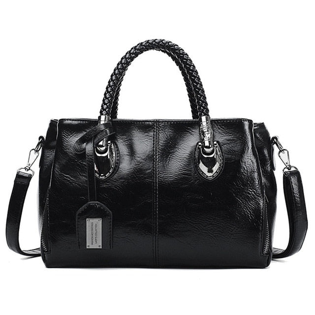 Vintage Oil Wax leather luxury handbags women bags designer ladies hand bags for women 2019 bag sac a main Femme Bolsa Feminina