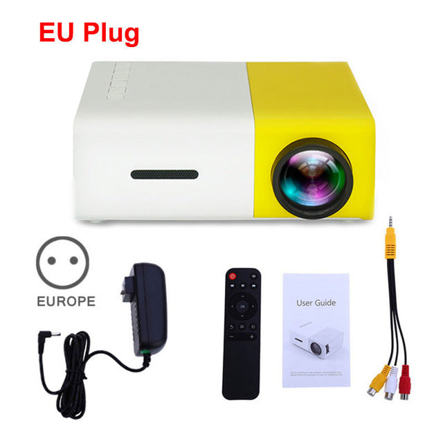 Salange YG-300 Mini LCD LED Projector YG300 Projector 400-600LM 1080P Video 320x240 Pixel Best Home Proyector