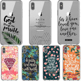 Bible verse Philippians Jesus Christ Christian Pattern Phone Case For iPhone 11 Prp MAX XS XR XS MAX 5 6 6s 7 8 Plus X TPU Cover
