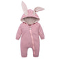 Toddler Baby Romper Hooded Long Sleeve 3D Rabbit Ear Girl Kids Baby Rompers Cotton Jumpsuit New Born Baby Clothes Casual Outfit