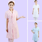 women Short-sleeve Medical Coat Clothing Physician Services Uniform Nurse Clothing Protect lab coats Cloth new 3 colour