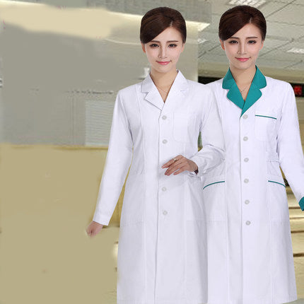 women or men white Medical Coat Clothing Medical Services Uniform Nurse Clothing Long-sleeve Polyester Protect lab coats Cloth