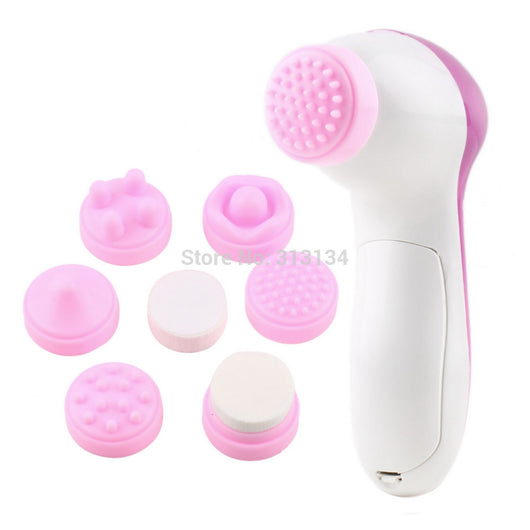1set 6 in 1 Multifunction Electrical Brush Spa Operated Kit Facial Cleansing Face Skin Care Massage