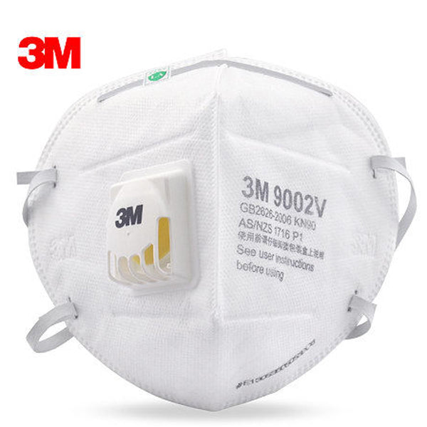 5pcs 3M 9002V Anti dust PM 2.5 Mask Anti influenza Breathing valve non woven fabric folding filter mask Adult KN90  safety masks