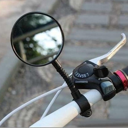 1pc Bike Mirrors Bicycle Handlebar Flexible Rear Back View Rearview Mirror Black Free Shipping