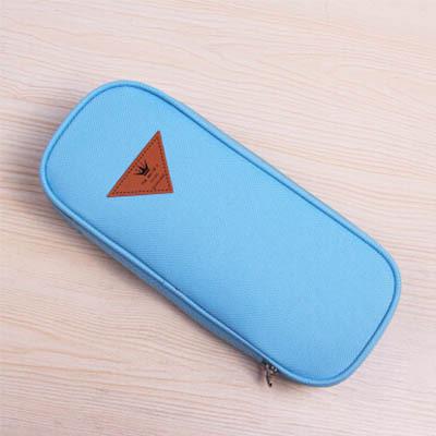 Korean Style Candy Color Brief Canvas Pencil Case Multifunction Stationery Storage Organizer Bag School Supply Escolar Papelaria