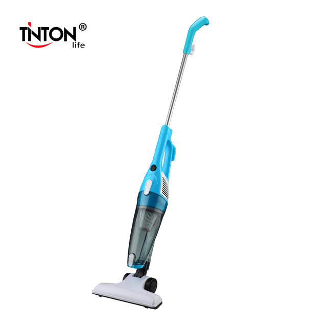 TintonLife New Ultra Quiet Mini Home Rod Vacuum Cleaner Portable Dust Collector Home Aspirator White&Blue Color